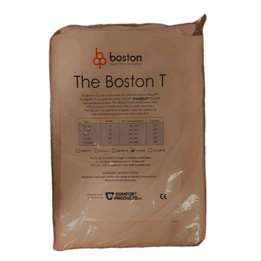 The Boston T  Scoliosis Body Sock Cool Max  Antibacterial Lycra SizeLg NewSealed